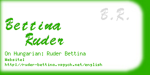 bettina ruder business card